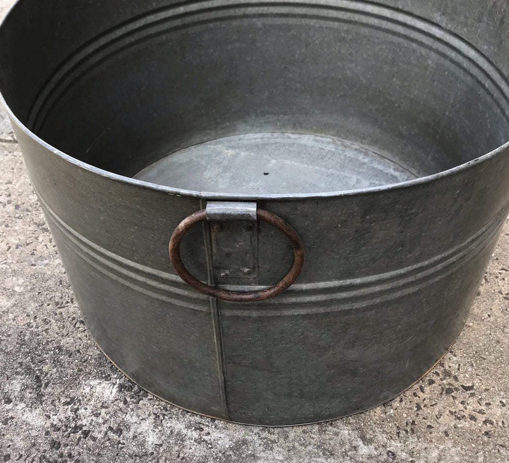 Large Vintage European Metal Tub # 4233 Byron – Fossil Vintage Australia