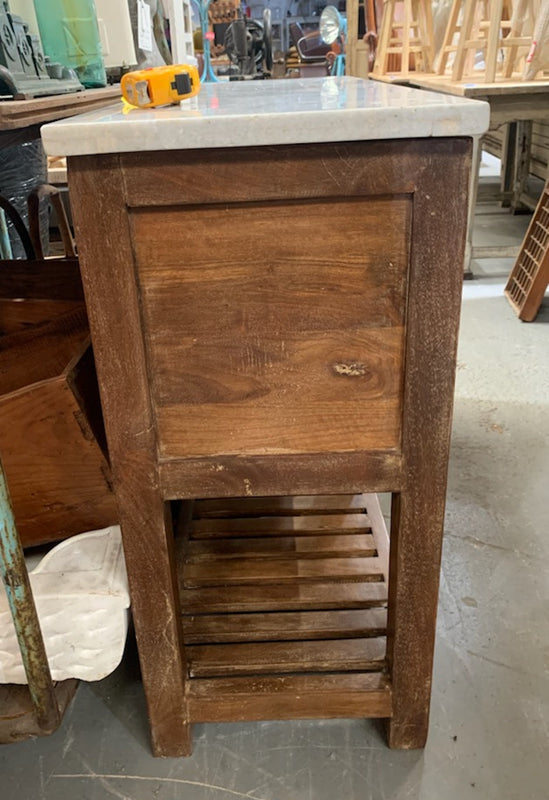 Marble Top Wooden Hallway / Console  Table  #4589