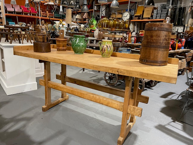 Vintage  Wooden Bakers Table Table  #6374