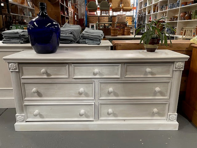 White Painted Wooden SideBoard # 6377