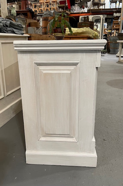 White Painted Wooden SideBoard # 6377