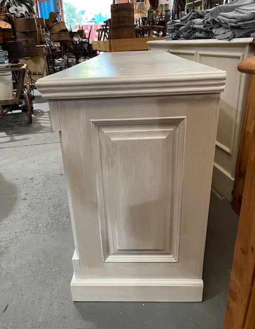 White Painted Wooden SideBoard # 6377