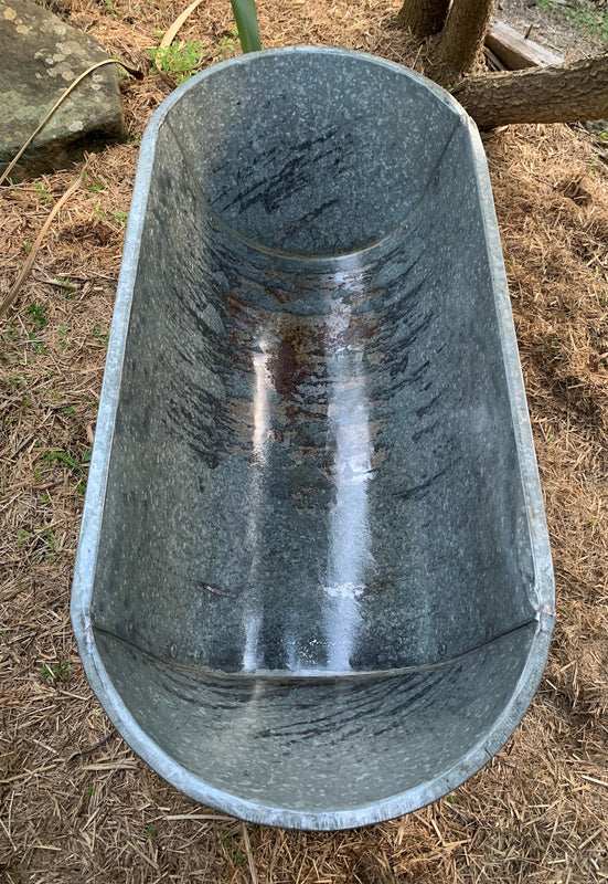 Vintage European Galvanised Bathtub #4834