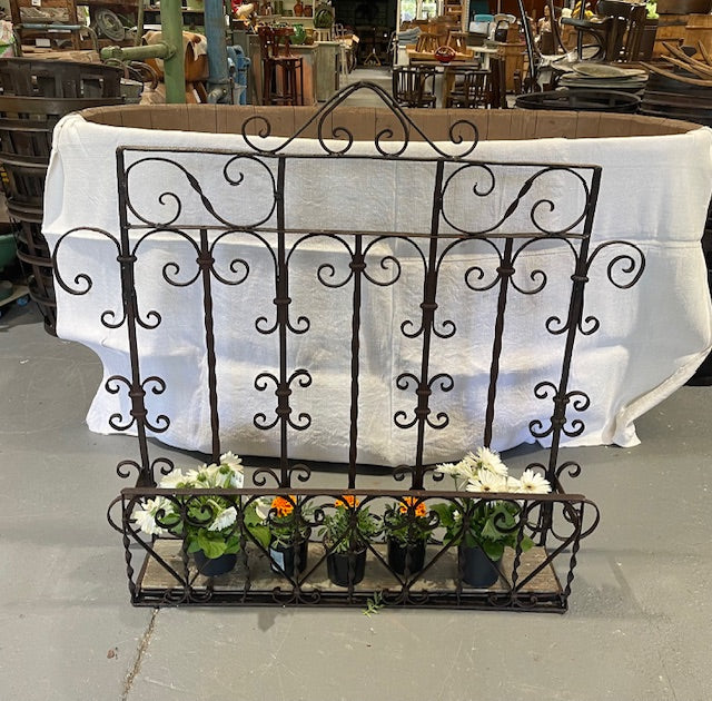 Vintage Wrought Iron Wall / Balcony Planter #6419 ON HOLD