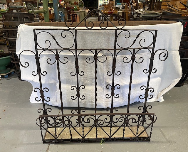 Vintage Wrought Iron Wall / Balcony Planter #6419 ON HOLD