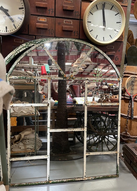 Vintage Metal Window Frame  Mirror   #6567