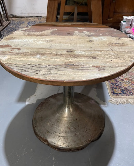 Wooden Top Metal Base Side / Coffee  Table   #6569