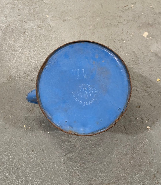 Vintage Hungarian   Enamel Water Bucket with Spout   #6660