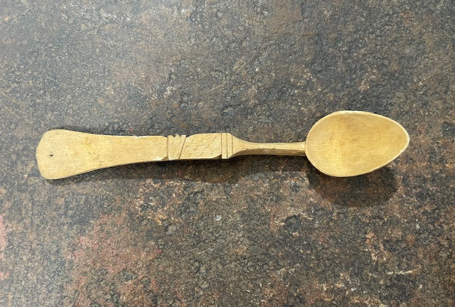 Vintage  European Handcarved  Wooden Spoon #6666