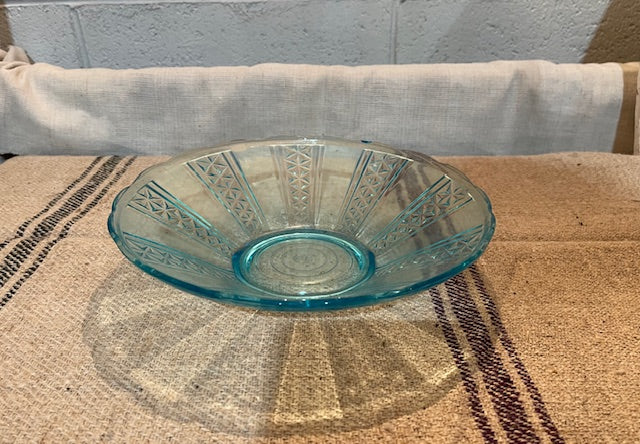 Vintage Hungarian Blue Glass Bowl  #6686