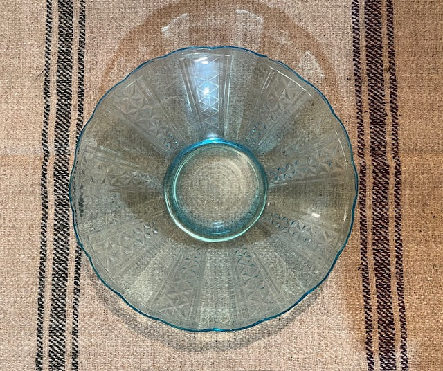 Vintage Hungarian Blue Glass Bowl  #6686