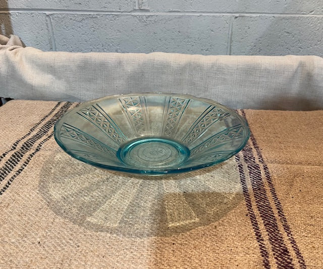 Vintage Hungarian Blue Glass Bowl  #6687