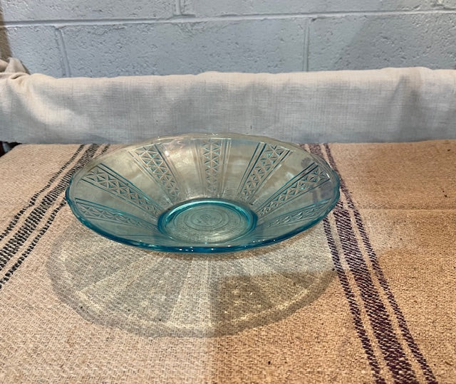 Vintage Hungarian Blue Glass Bowl  #6688