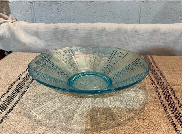 Vintage Hungarian Blue Glass Bowl  #6689