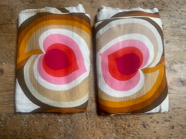 Pair of 1970s  Curtain/ Fabric  #F681 *Read Info*