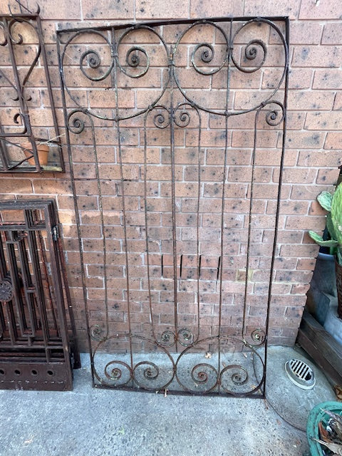 Vintage Wrought Iron Door Panel  #6745