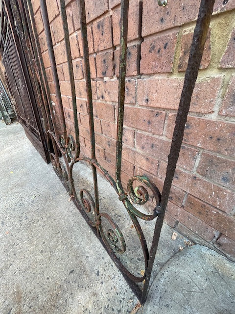 Vintage Wrought Iron Door Panel  #6745