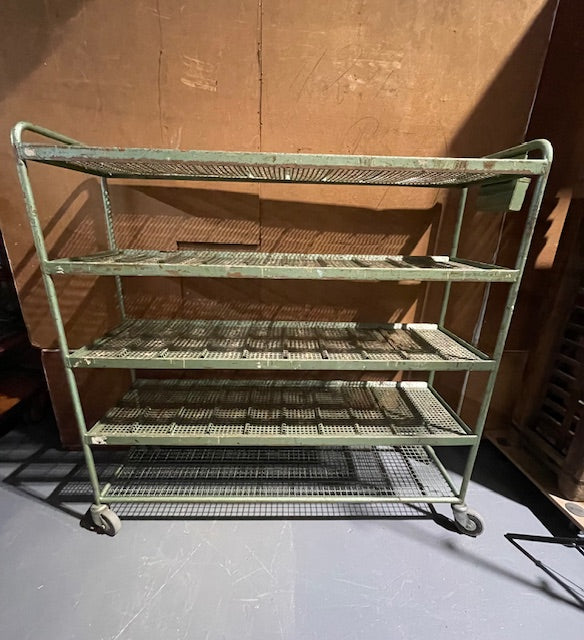 Vintage Industrial  Metal Shoe Rack #6014  Byron