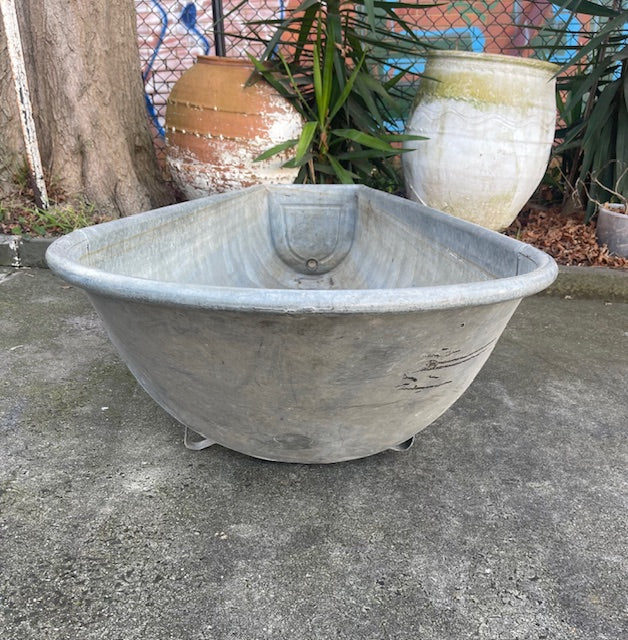 Vintage European Galvanised Bathtub #5908 ON HOLD