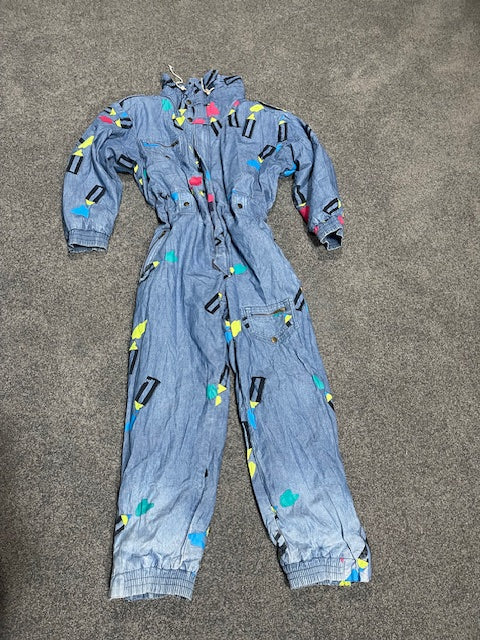 Vintage Denim  Ski  Suit #W79  Includes AUS Postage