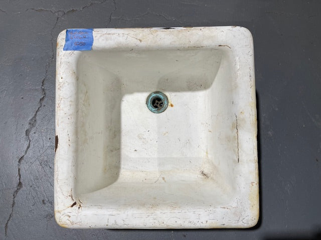 Vintage  European Cast Iron Sink #6172