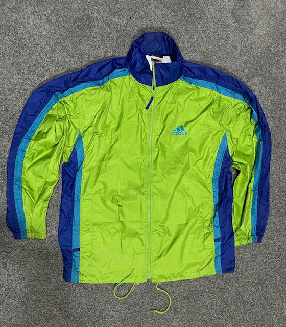 Adidas Bright Green Track Top / Spray Jacket   #W145