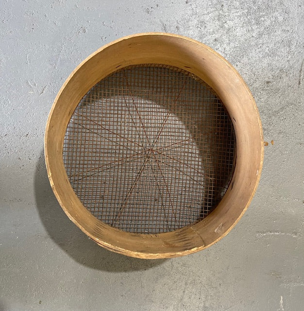 Vintage  European Wooden Sieve #6274