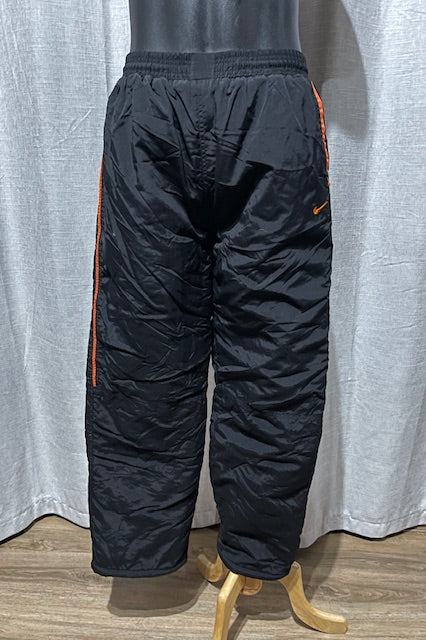 Vintage Black Padded Nike Track Pants    #W157