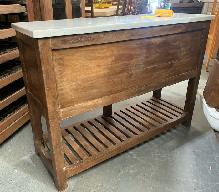 Marble Top Wooden Hallway / Console  Table  #4589