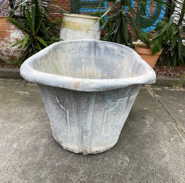 1940s  Rustic  European Galvanised Bathtub #6313