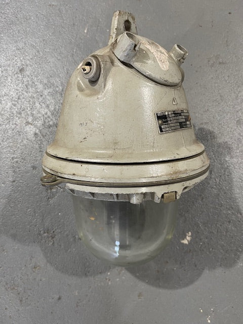 Vintage Industrial CZECH Bunker Light  #6317