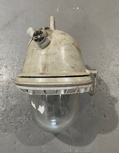 Vintage Industrial CZECH Bunker Light  #6317