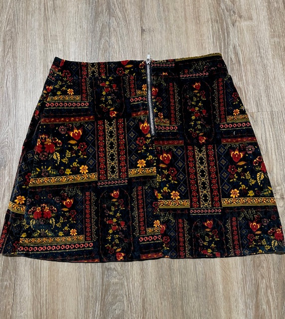 Vintage H&M Velvet  Mini  Skirt  #W168