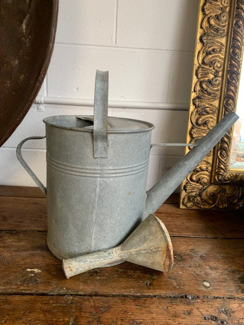 Rustic European Vintage  Galvenized Watering Can  #5595  Byron