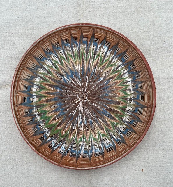 Vintage Romanian  Glazed Ceramic Plate  #6709  Byron