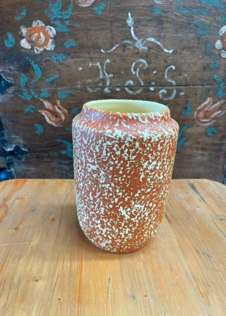 Vintage Hungarian Tofej Fat Lava Vase   #6244  Byron