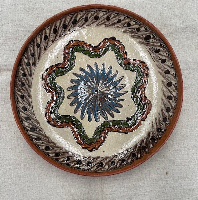 Vintage Romanian  Glazed Ceramic Plate  #6711  Byron