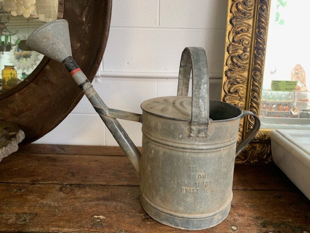 Rustic European Vintage  Galvenized Watering Can  #5596  Byron