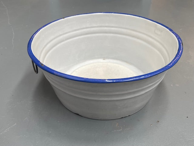 Vintage Enamel Wash Bowl  #5985  Byron