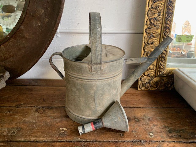 Rustic European Vintage  Galvenized Watering Can  #5596  Byron