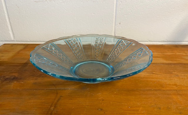 Vintage Hungarian Blue Glass Bowl  #6495 Byron