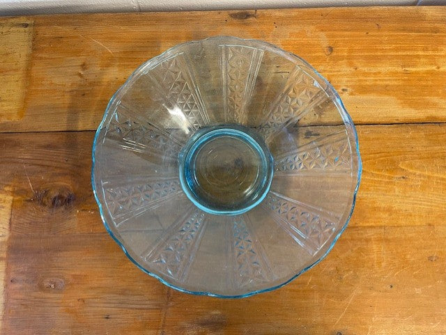 Vintage Hungarian Blue Glass Bowl  #6495 Byron