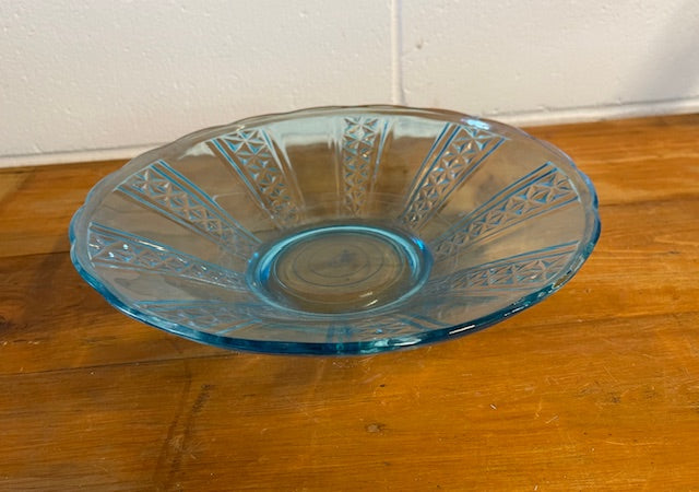 Vintage Hungarian Blue Glass Bowl  #6494 Byron