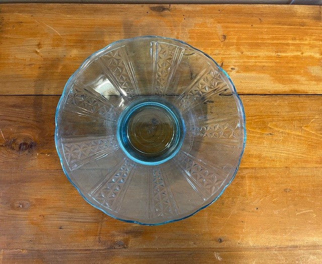 Vintage Hungarian Blue Glass Bowl  #6494 Byron