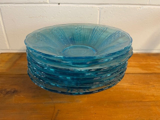 Vintage Hungarian Blue Glass Bowl  #6496 Byron