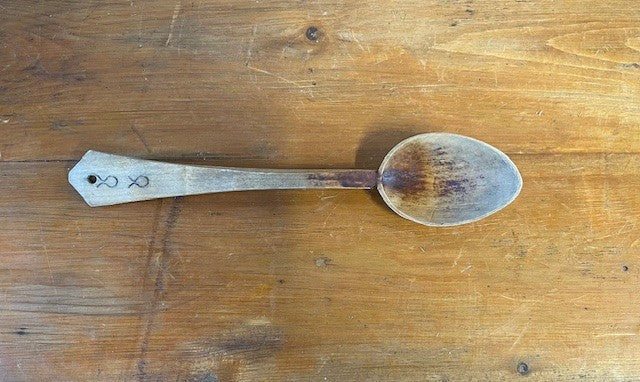 Vintage  European Handcarved  Wooden Spoon #6489  Byron