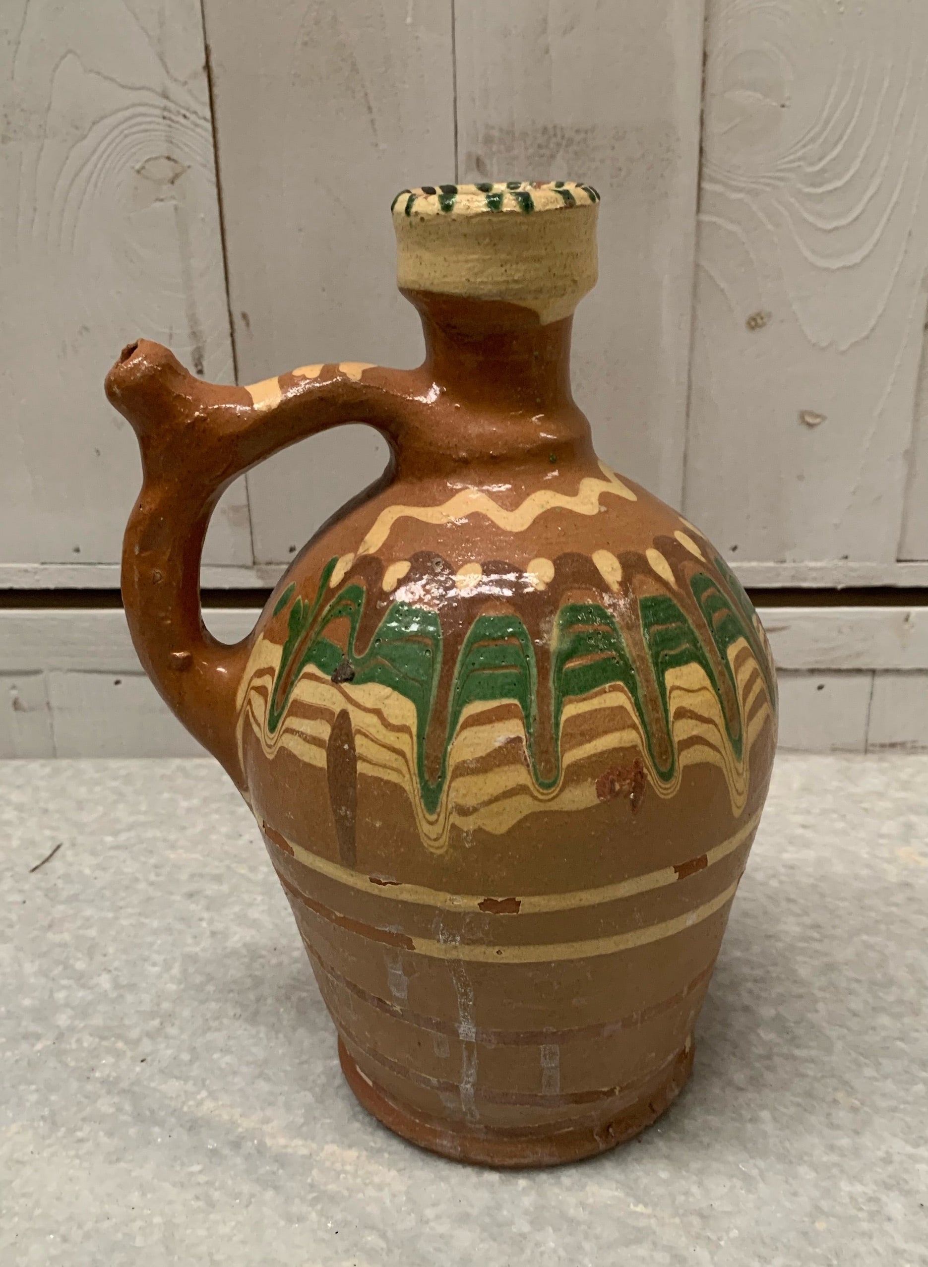 Vintage Hungarian Gypsy Terracotta Jug #4811