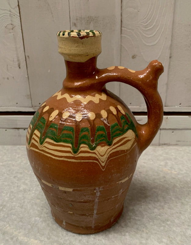 Vintage Hungarian Gypsy Terracotta Jug #4811