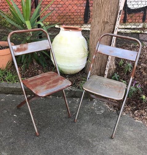 Vintage metal discount chairs for sale