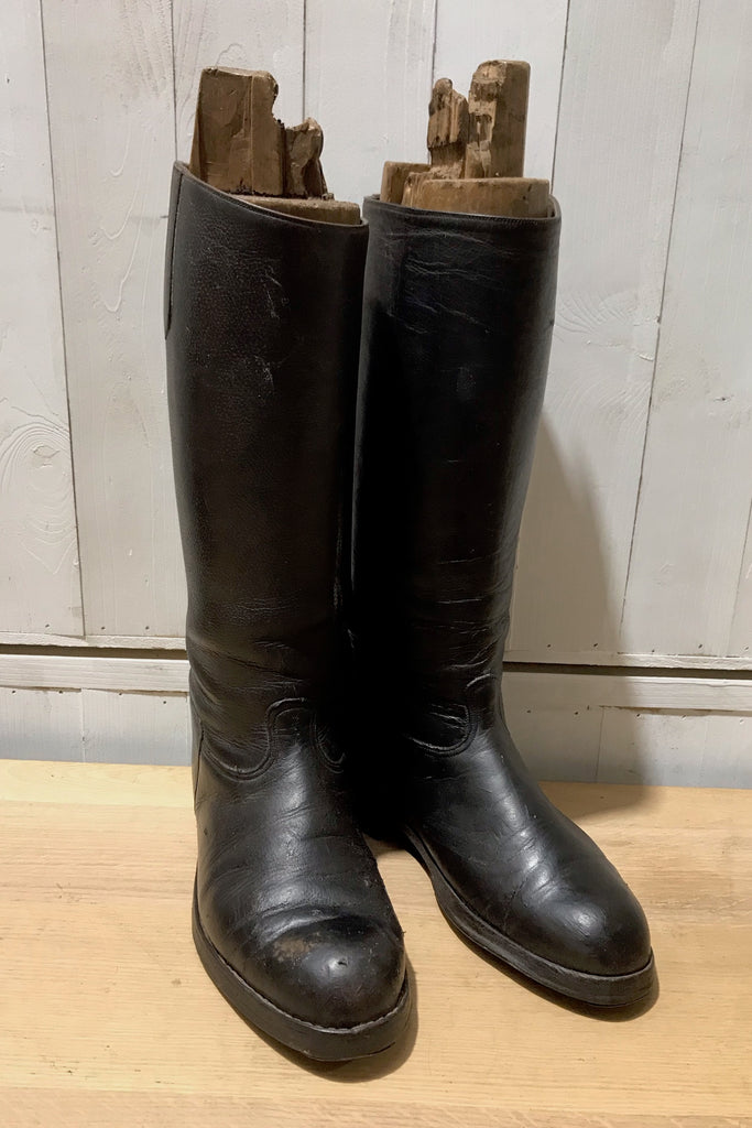 Vintage European Leather Riding Boots with Lasts #4176 – Fossil Vintage ...